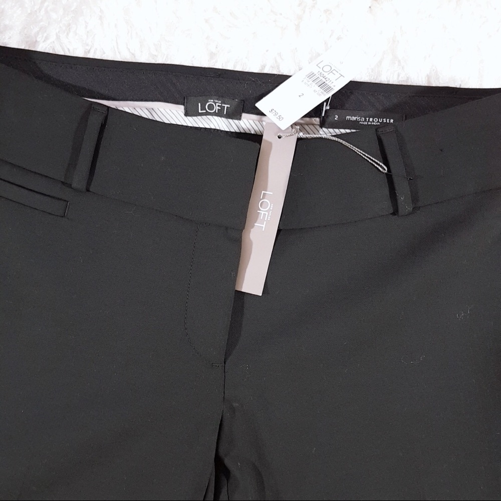 NWT Ann Taylor Loft Marisa Black Trouser Pants